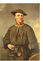 'Linnaeus in His Lapland Dress', a copy, made by Eleonora Lindstrom-Hennig in 1907, of Hollander's adaptation of Martin Hoffman's original 1737 portrait.