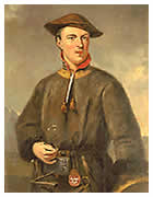 'Linnaeus in His Lapland Dress', a copy, made by Eleonora Lindstrom-Hennig in 1907, of Hollander's adaptation of Martin Hoffman's original 1737 portrait.